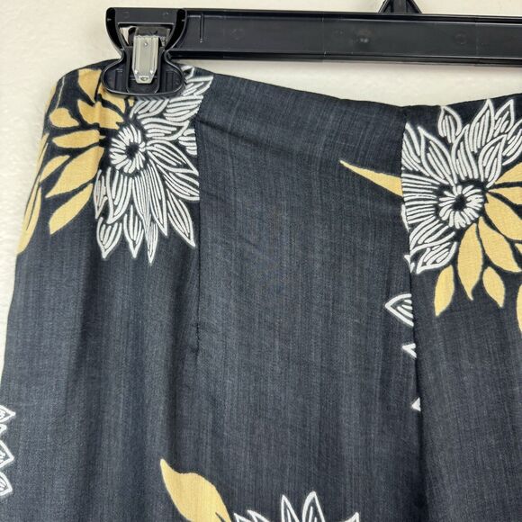 NWT Amuse Society Shorebird Pant Lightweight Wide Leg Ankle Pant Floral Black M - Picture 10 of 13